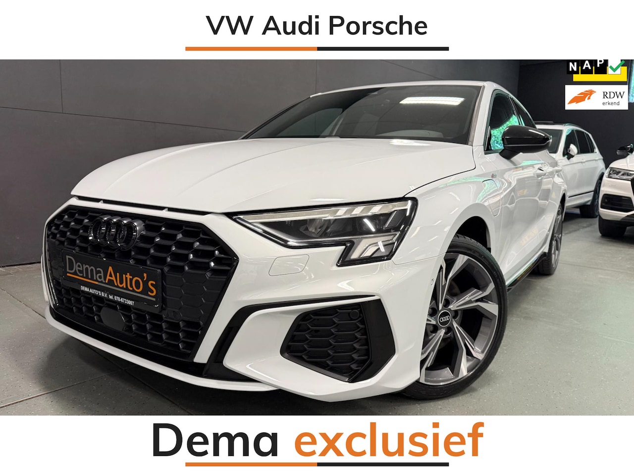 Audi A3 Sportback - 40 TFSI e 2x S-LINE BLACK-LINE V-COCKPIT/NAVI/LED/DAB/CARPLAY/ECC/PDC/A-CRUISE/// - AutoWereld.nl