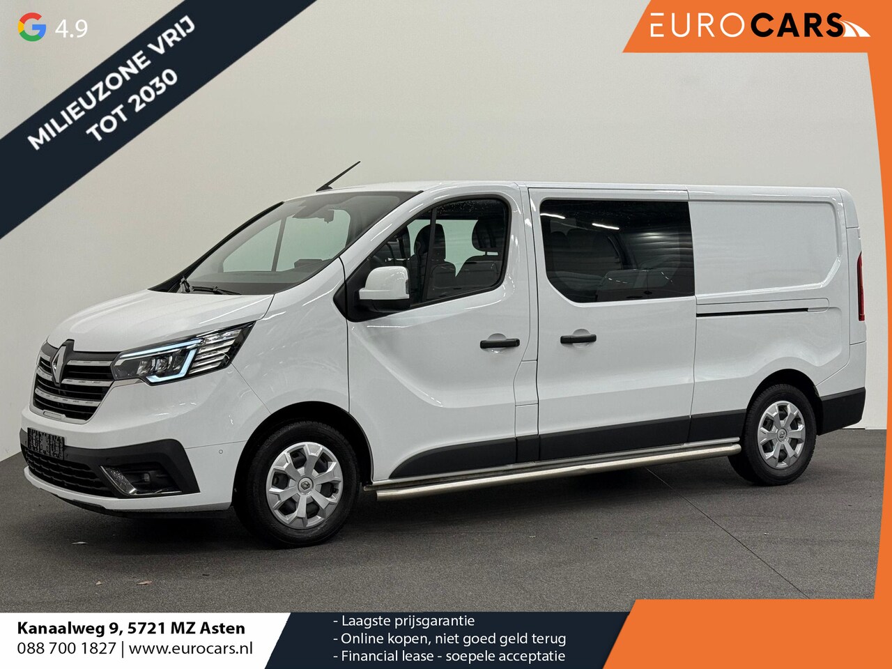 Renault Trafic - 2.0 DCI 150PK L2H1 Dubbele Cabine Work Edition Airco Cruise Control Navi Parkeersensoren V - AutoWereld.nl