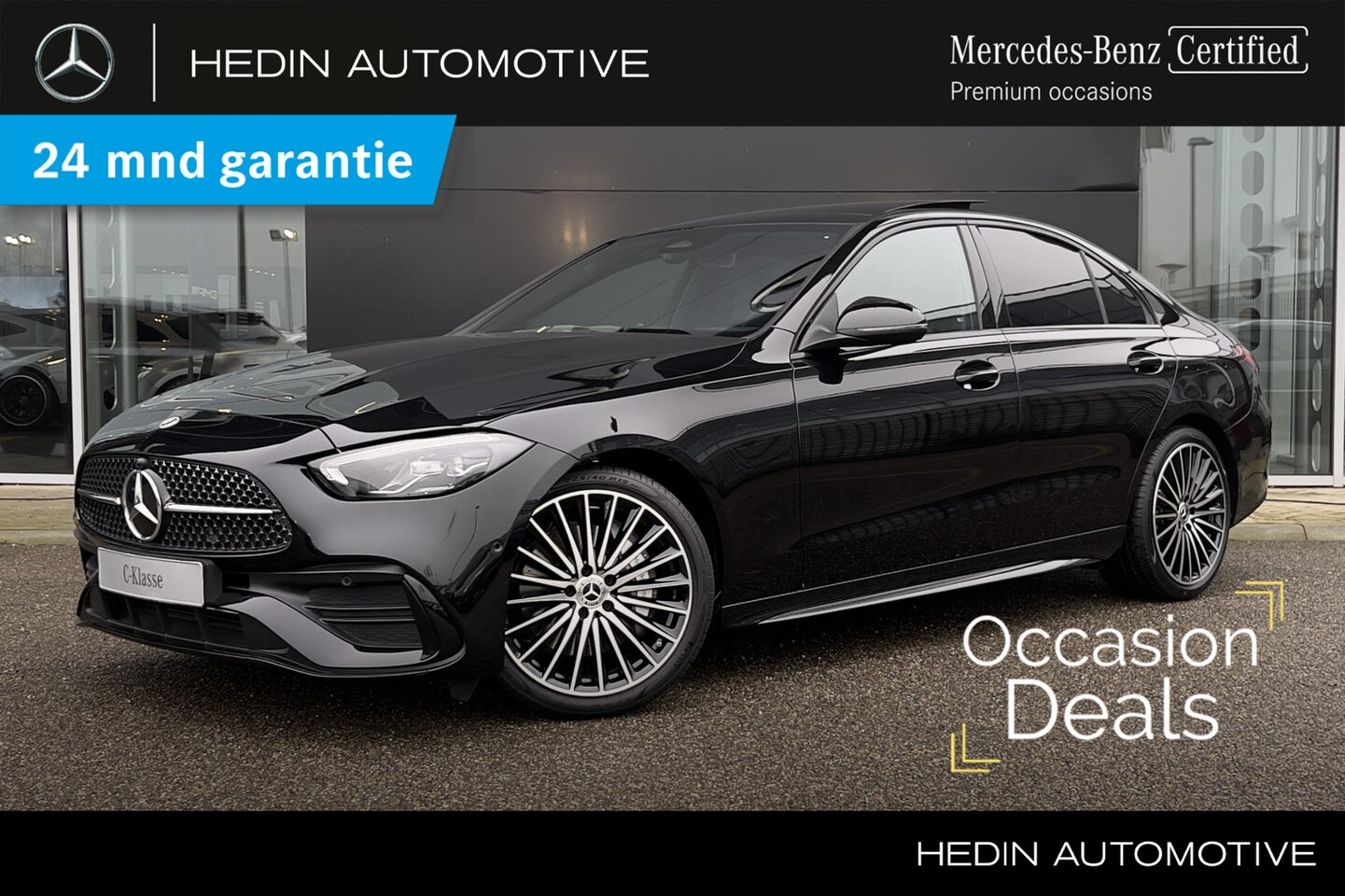 Mercedes-Benz C-klasse - C 200 Limousine AMG Line | Premium Pakket | Nightpakket | Panoramadak | LED | Sfeerverlich - AutoWereld.nl