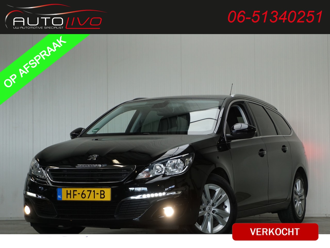 Peugeot 308 SW - 1.6 BlueHDI Blue Lease Executive Pack PANO CAMERA NAVI CLIMA PDC CRUISE TREKHAAK etc. - AutoWereld.nl