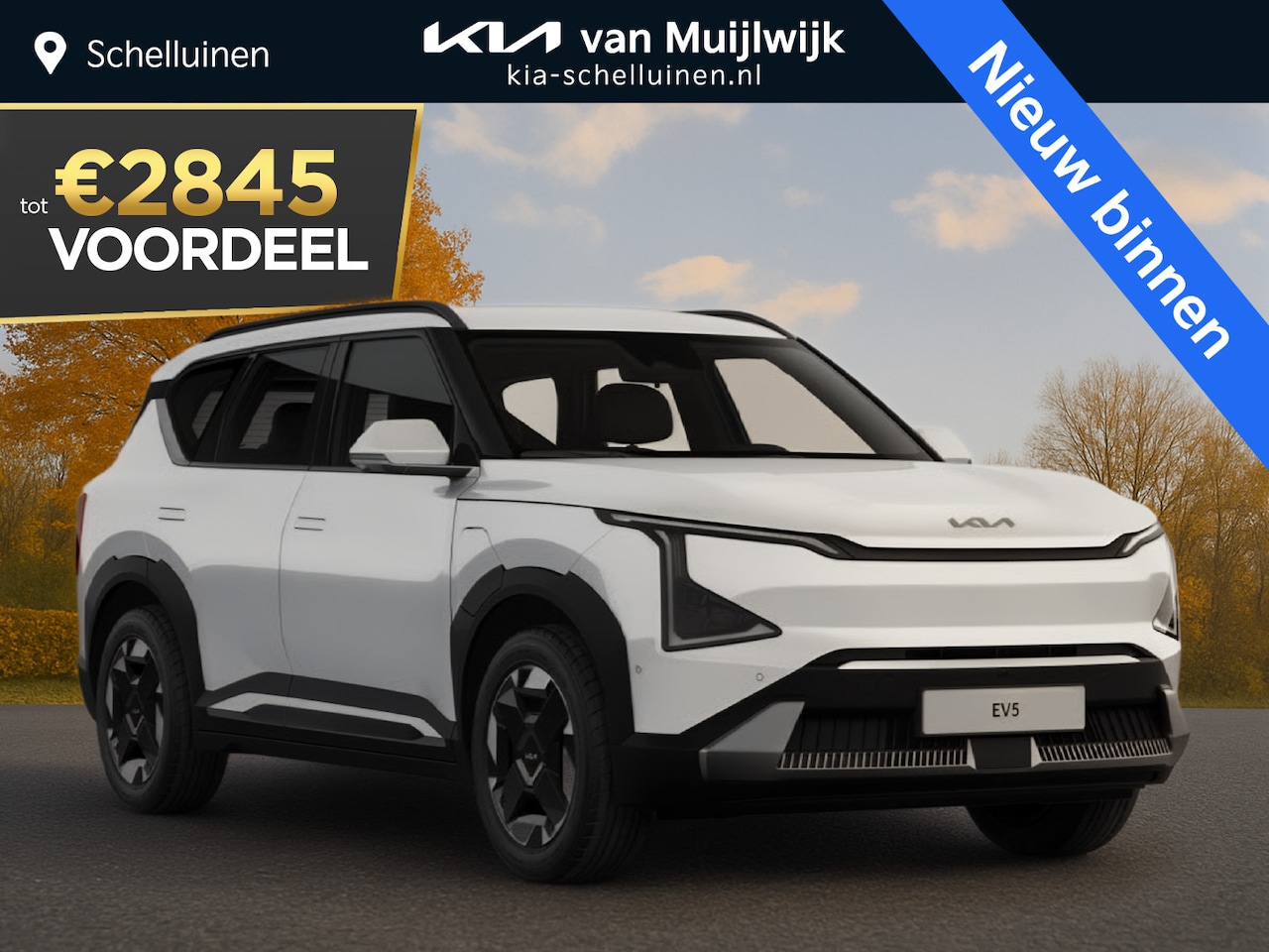 Kia EV5 - Air 81.4 kWh Nu €2.845,- voordeel! Nu tijdelijk extra scherp geprijsd! - AutoWereld.nl