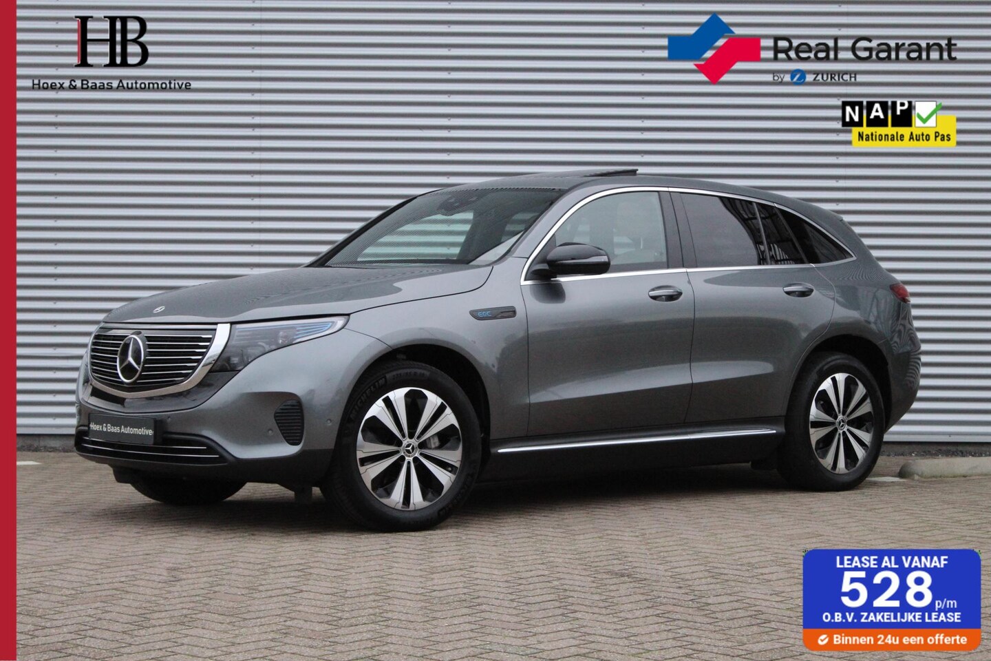 Mercedes-Benz EQC - 400 4MATIC 80 kWh SOH 97%/schuifdak/sfeer/Distronic - AutoWereld.nl