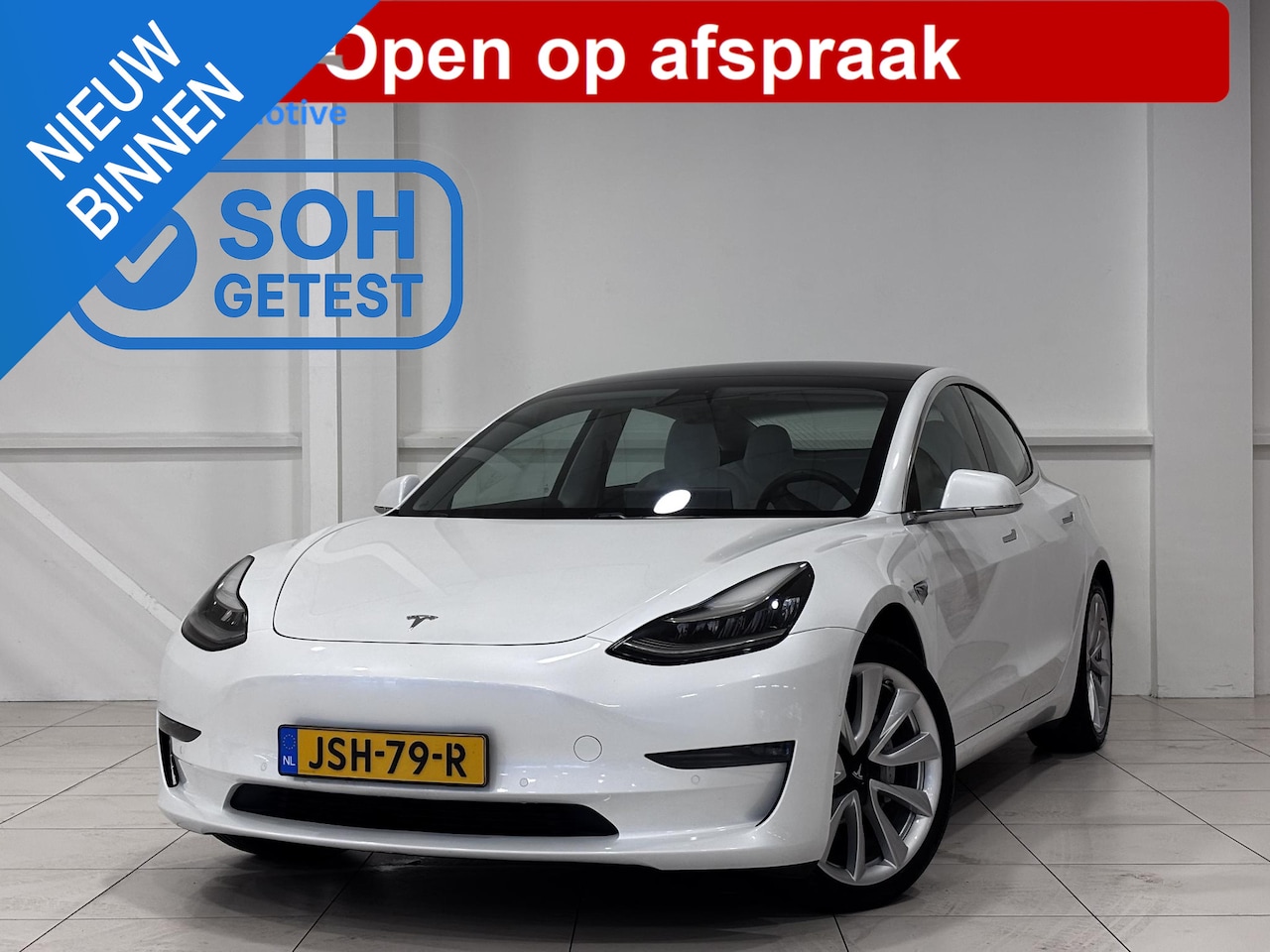 Tesla Model 3 - Long Range RWD Long Range AWD 75 kWh | Wit leder | Trekhaak | Dual motor | - AutoWereld.nl