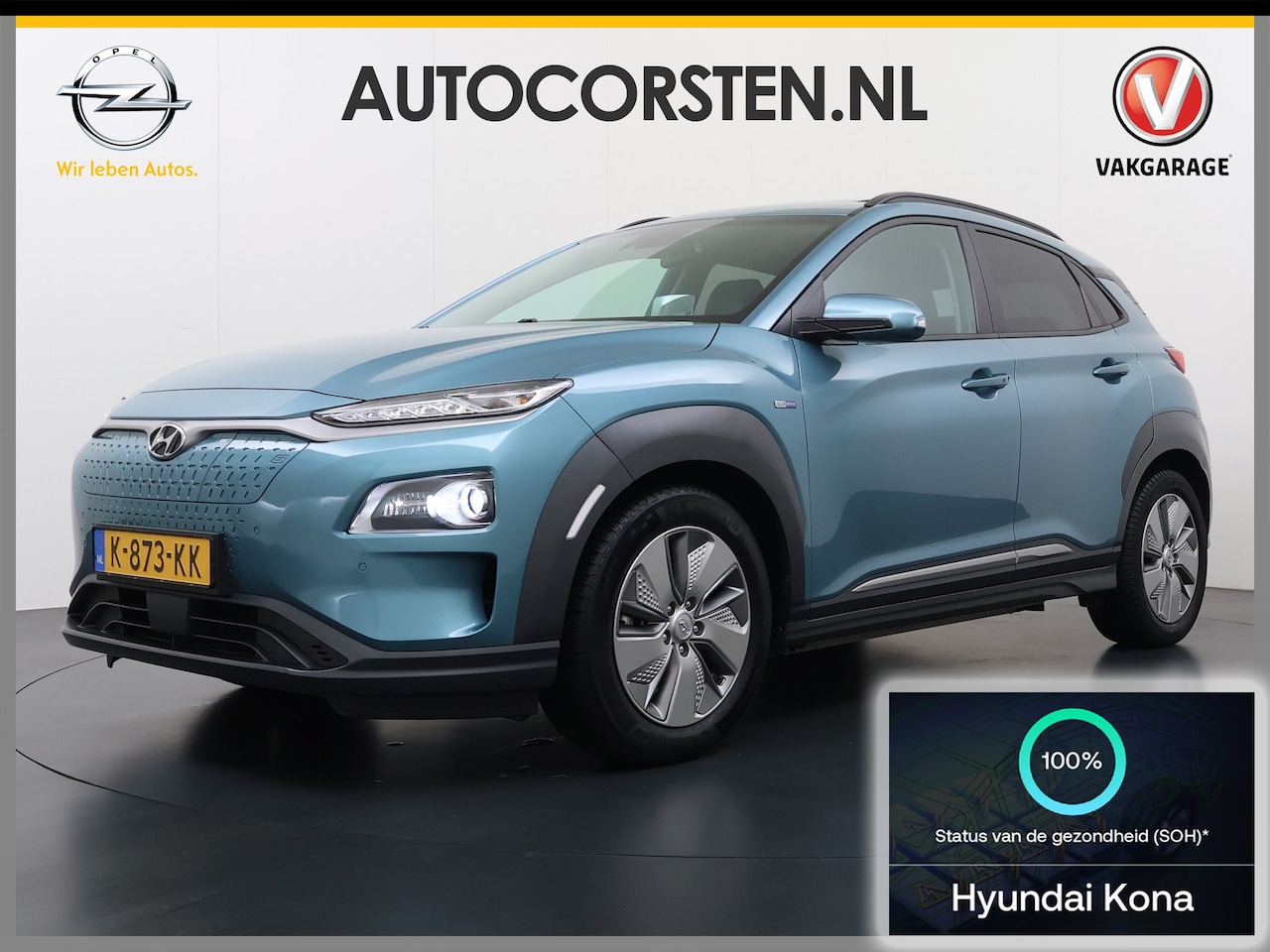 Hyundai Kona Electric - EV 64kWh SOH 100% Fase 3 Warmtepomp Leder Schuif-/kanteldak Head-Up Display Adap.Cruise Ap - AutoWereld.nl