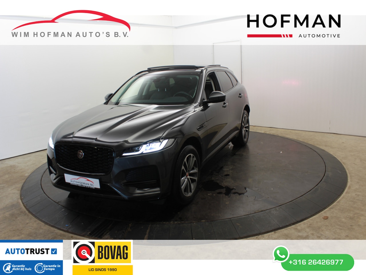 Jaguar F-Pace - 2.0 P400e PHEV S Pano Vol Leder El A-klep + Stoelen Meridian Sound Dhoek - AutoWereld.nl
