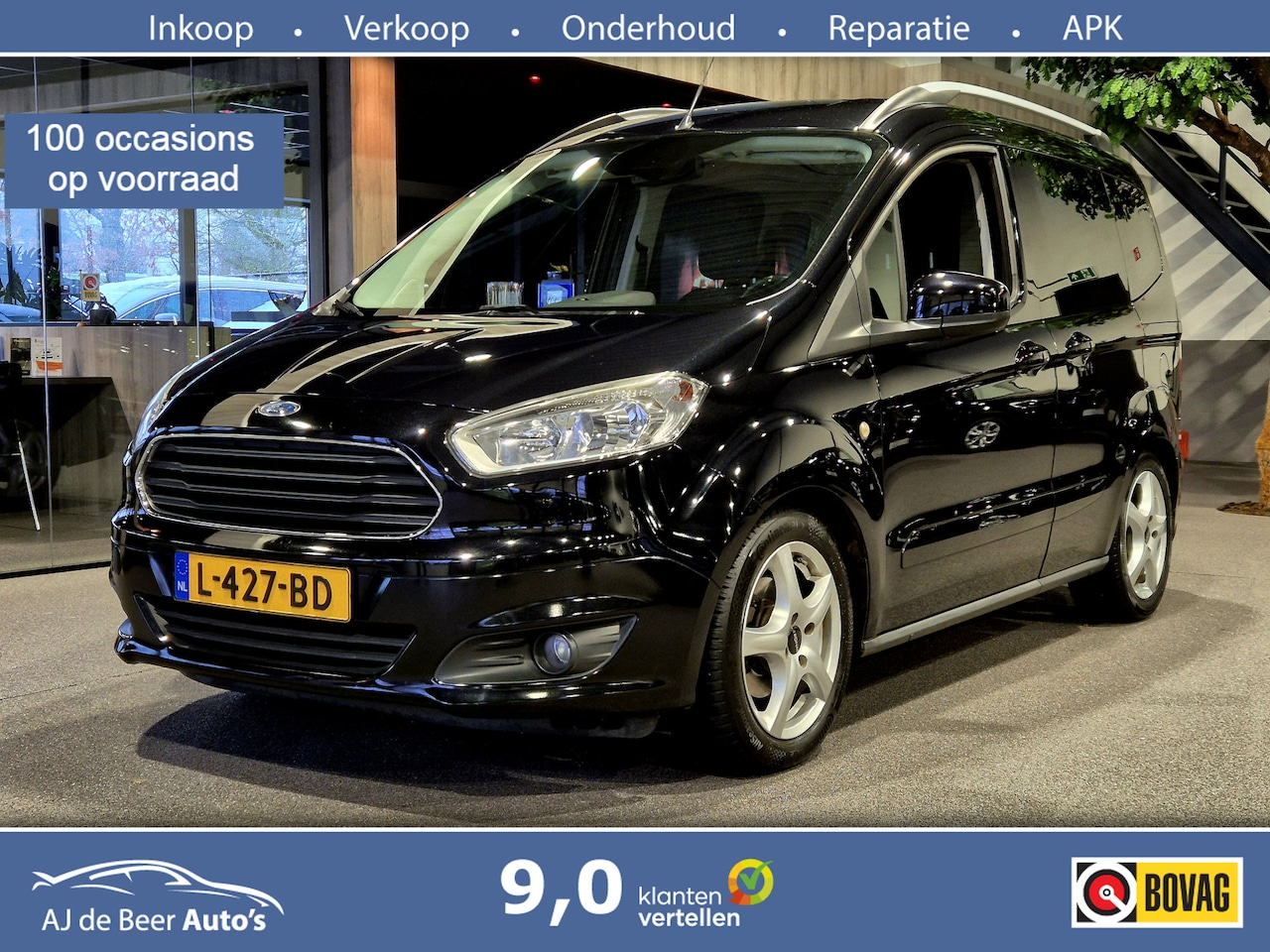 Ford Tourneo Courier - 1.0 Titanium Dubb. zijschuifd. | Trekhaak | Stoelverw. | LMV - AutoWereld.nl