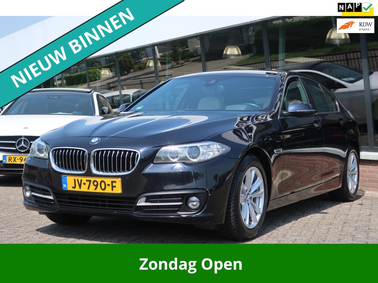 BMW 5-serie - 520d Corporate Lease High Executive 1e EIG_KEYLESS_PRO-NAVI_360 CAM_NAP. - AutoWereld.nl
