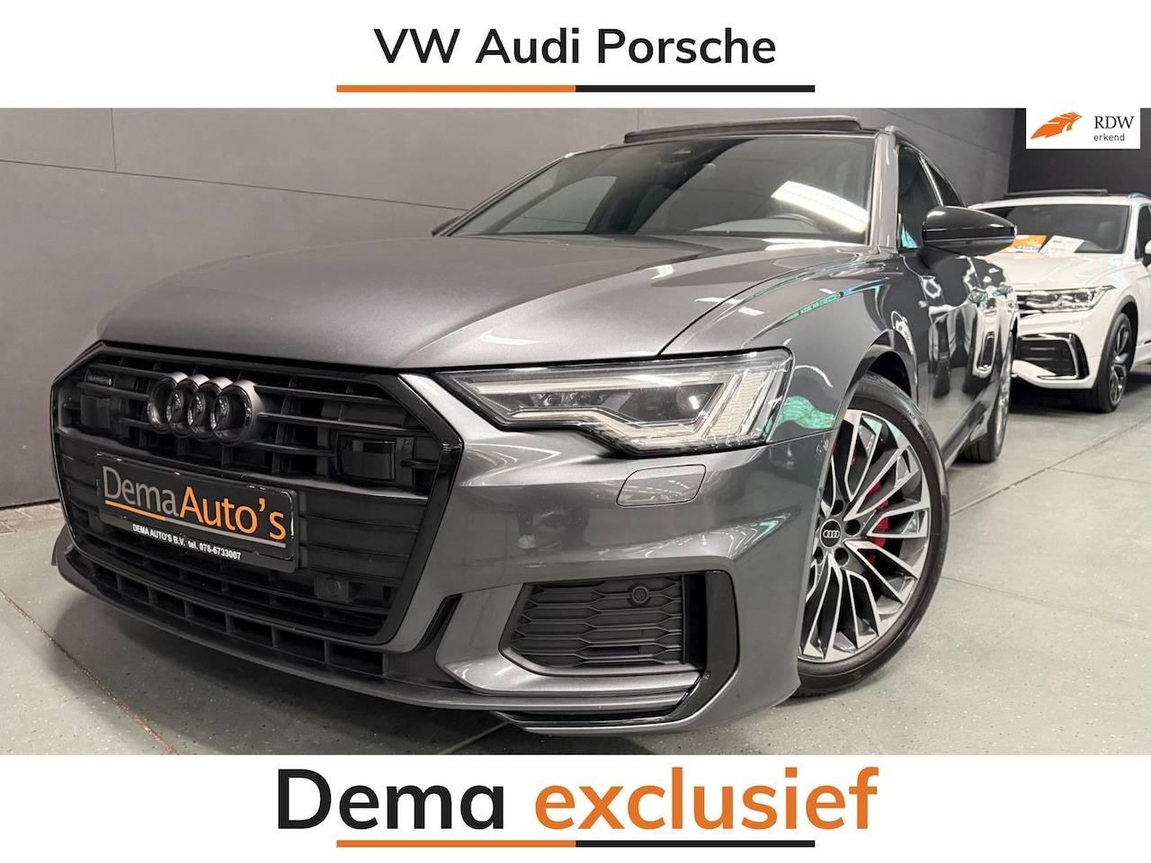 Audi A6 Avant - 55 TFSI e-quattro 3X S-LINE BLACK-LINE PANO/B&O/SFEERVERL/M-STOELEN/NAVI/DAB/CARPLAY/// - AutoWereld.nl
