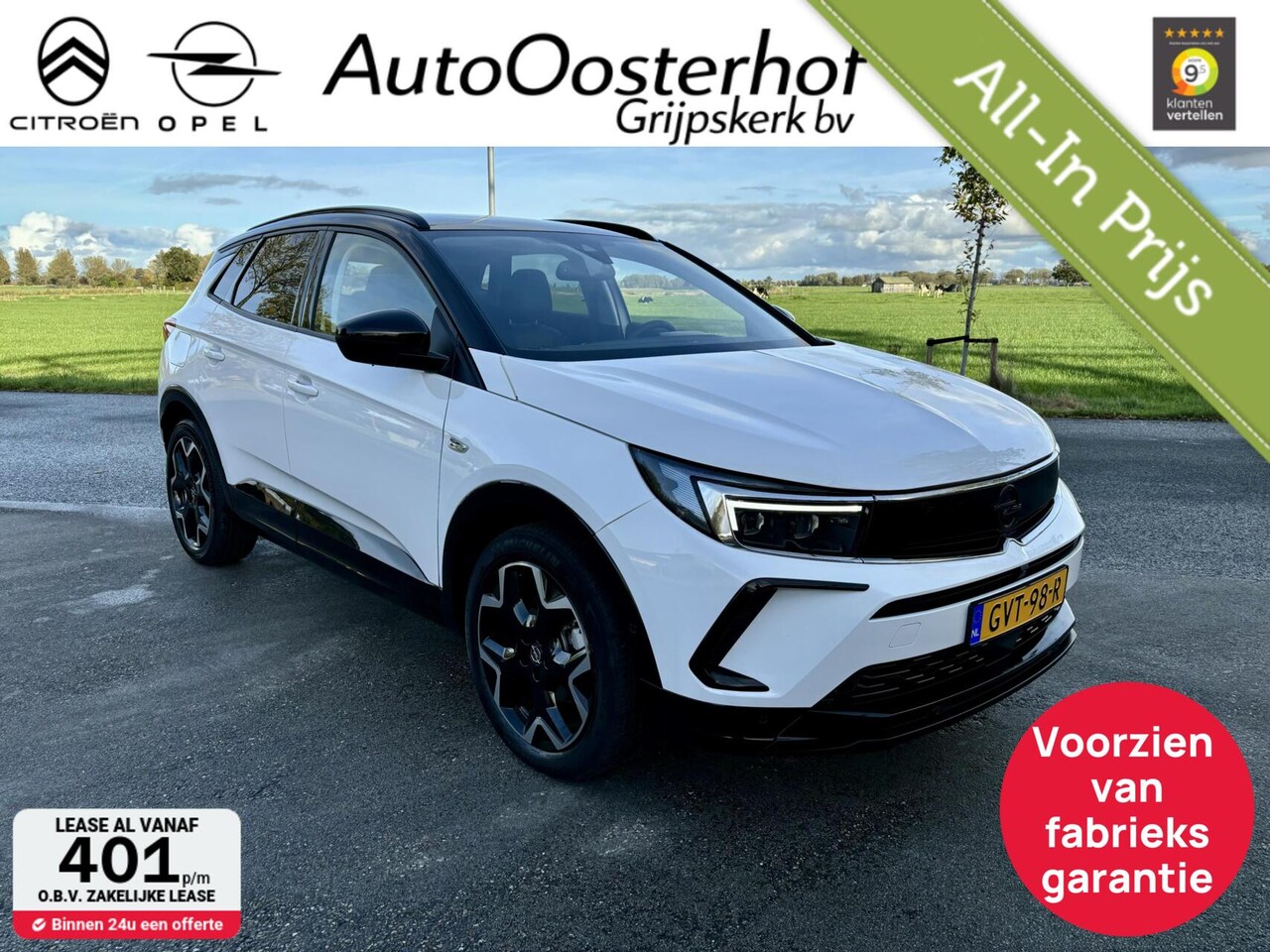 Opel Grandland - 136pk Hybrid GS LUXE All-in Prijs - AutoWereld.nl
