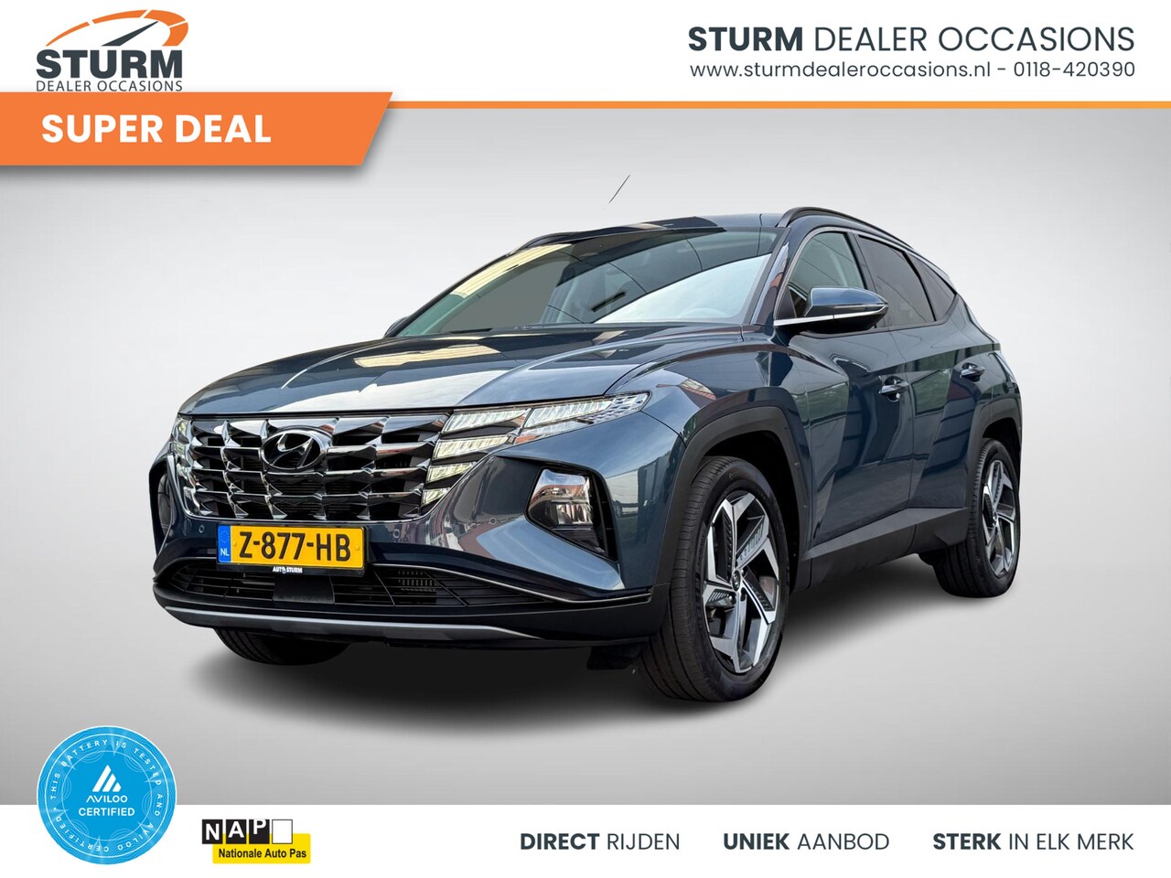 Hyundai Tucson - 1.6 T-GDI PHEV Comfort Smart 4WD SoH 99% NL-Auto, 1350kg Trekgewicht! | Navigatie | Camera - AutoWereld.nl