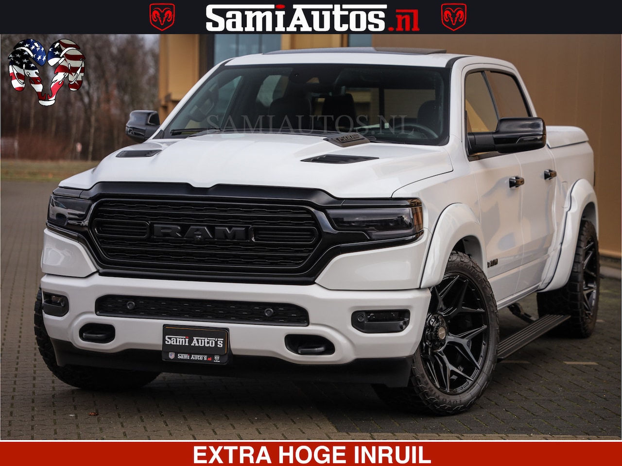 Dodge Ram 1500 - Limited Night | 5.7 V8 Hemi Full Option | Comfortabele Dubbele Cabine met Royale 5 Zitplaa - AutoWereld.nl