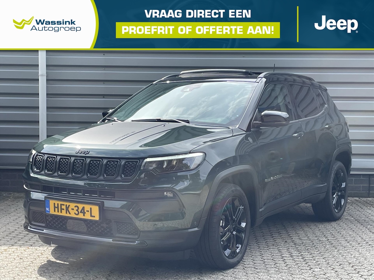 Jeep Compass - 1.5 e-Hybrid 130pk Aut North Star I Navigatie | Schuif kanteldak | Lederen interieur | Lux - AutoWereld.nl