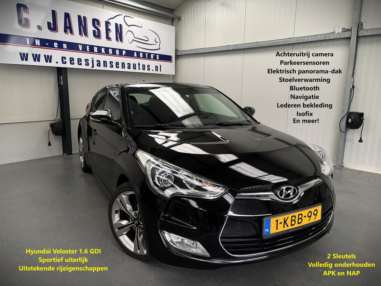 Hyundai Veloster - 1.6 GDI i-Catcher Prachtige auto! | Achteruitrijcamera | Audio installatie premium | Bluet - AutoWereld.nl