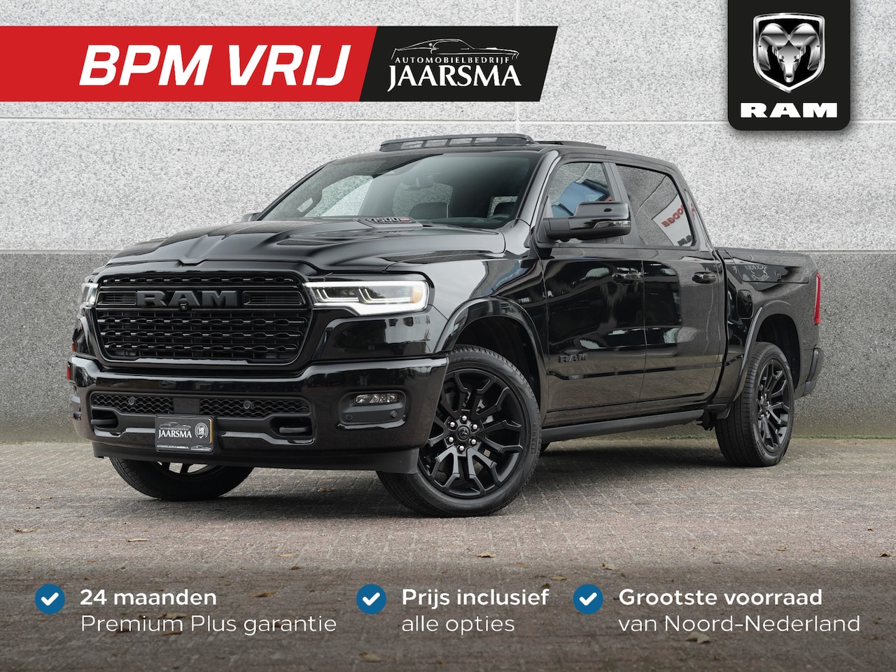 Dodge Ram 1500 - 3.0L SST H.O. 540PK Limited Night CrewCab 4x4 |Massage stoelen |Passenger display |Drive M - AutoWereld.nl
