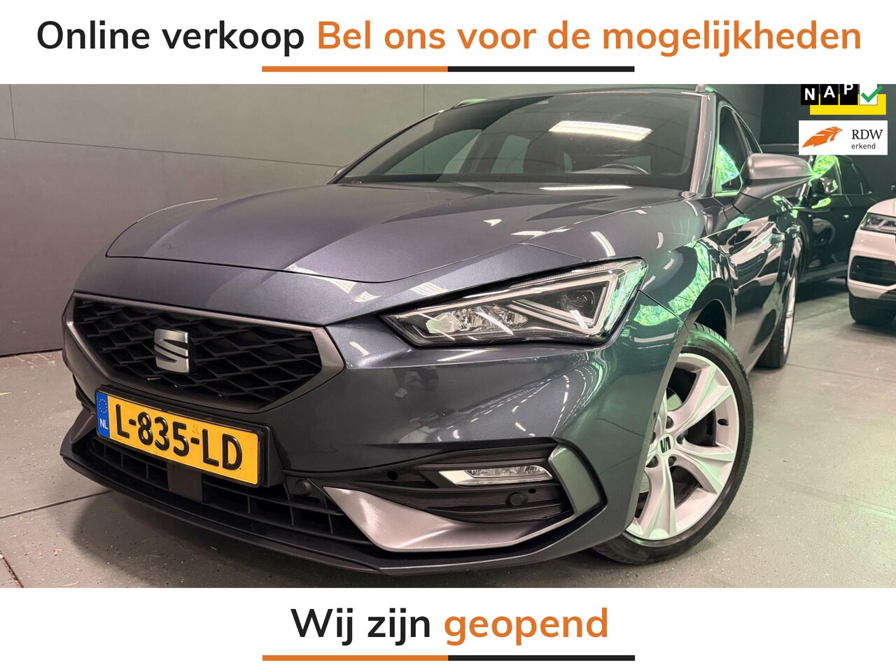 SEAT Leon Sportstourer - 1.5 TSI FR Launch Edition V-COCKIT/NAVI/LED/CARPLAY/ECC/PDC/CRUISE/// - AutoWereld.nl