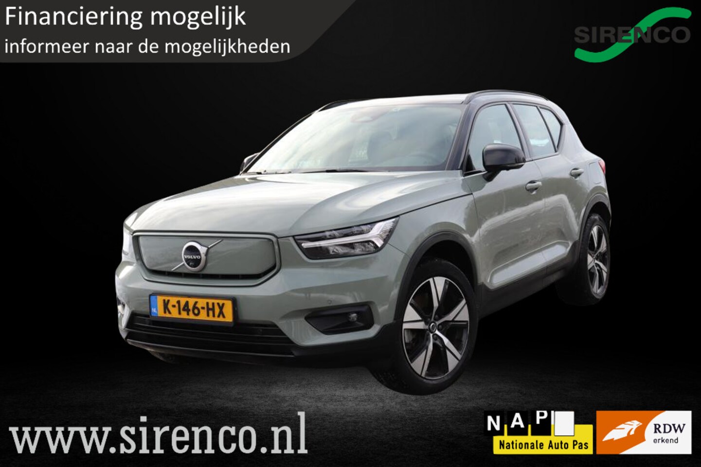 Volvo XC40 - Recharge P8 AWD R-Design 3-fase leder trekhaak panoramadak stoel+stuur verwarming pilotass - AutoWereld.nl