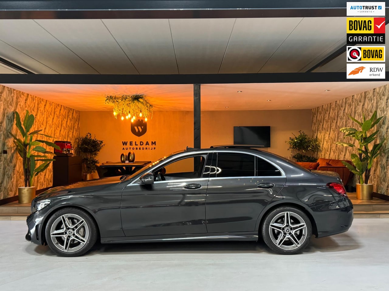 Mercedes-Benz C-klasse - 200 Business Solution AMG Garantie NAP Pano Camera PDC Cruise Digitale Cockpit Sfeer Clima - AutoWereld.nl