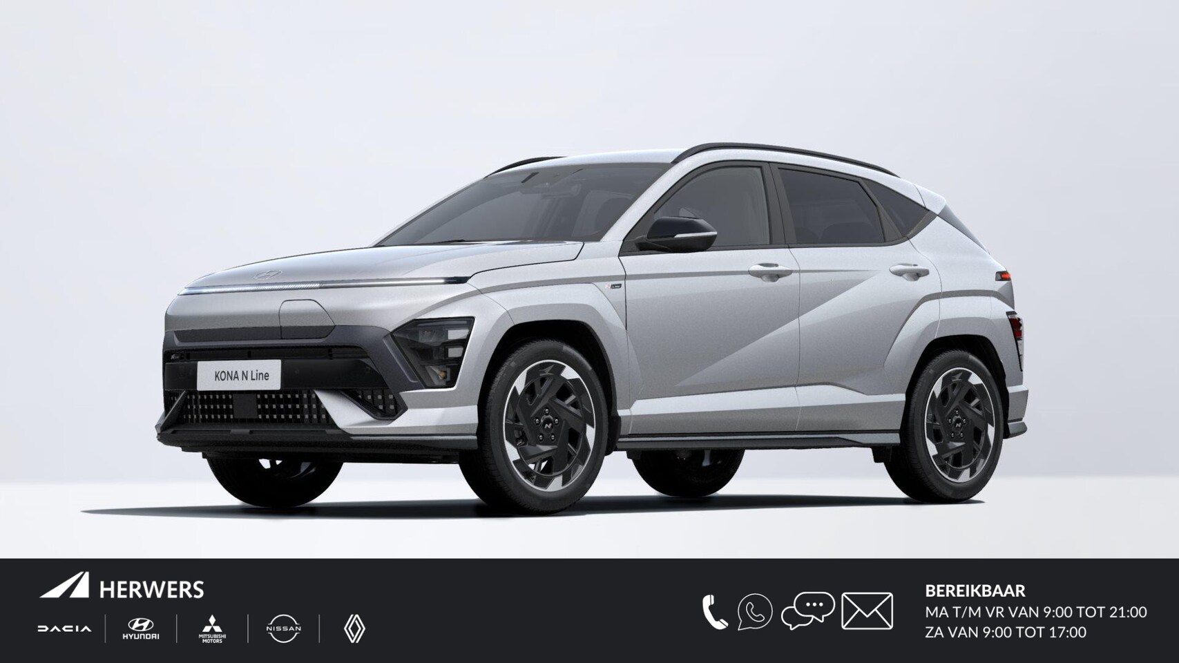 Hyundai Kona Electric - N Line Business 64.8 kWh / Rijklaarprijs Shimmering Silver / - AutoWereld.nl