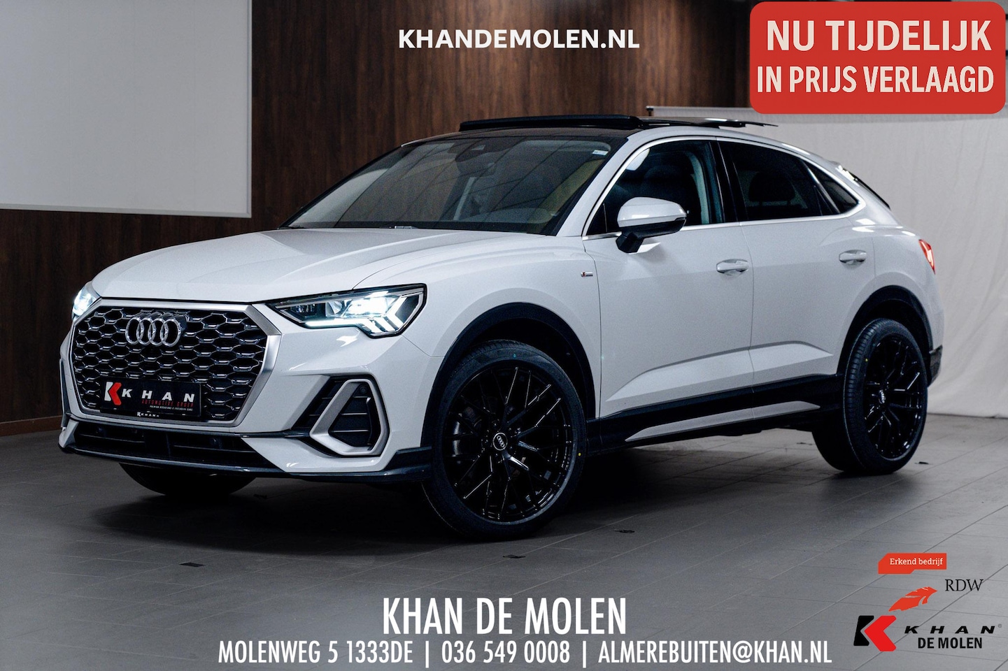 Audi Q3 Sportback - 35 TFSI S Competition PANO|LEER|ELEKTR.ACHTr - AutoWereld.nl