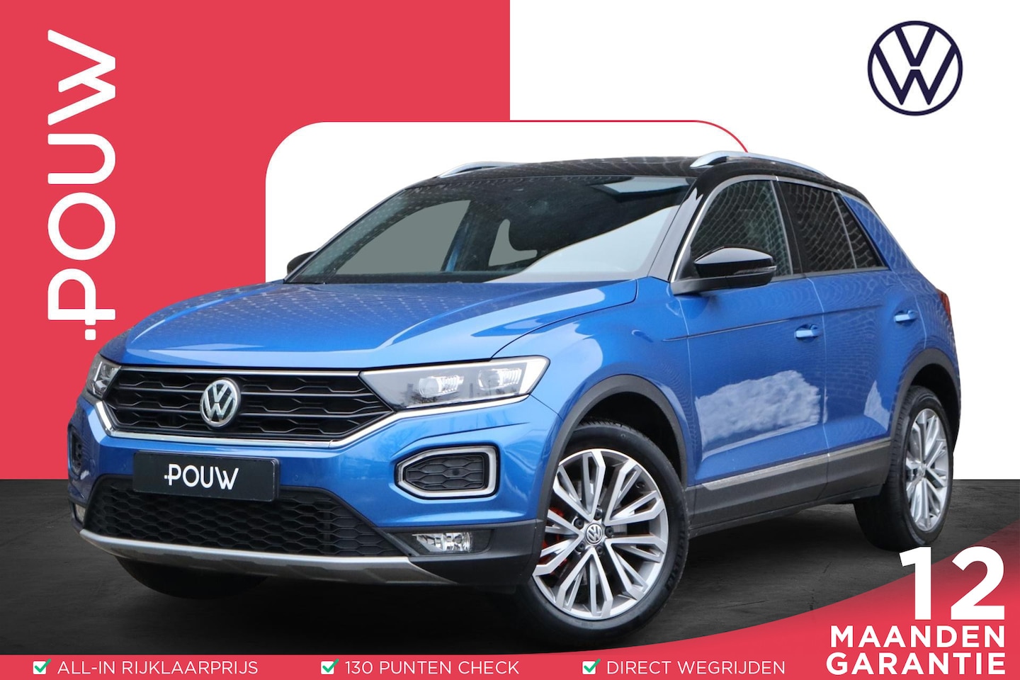 Volkswagen T-Roc - 1.5 TSI 150pk DSG Sport | Panoramadak | Navigatie | Achteruitrijcamera - AutoWereld.nl
