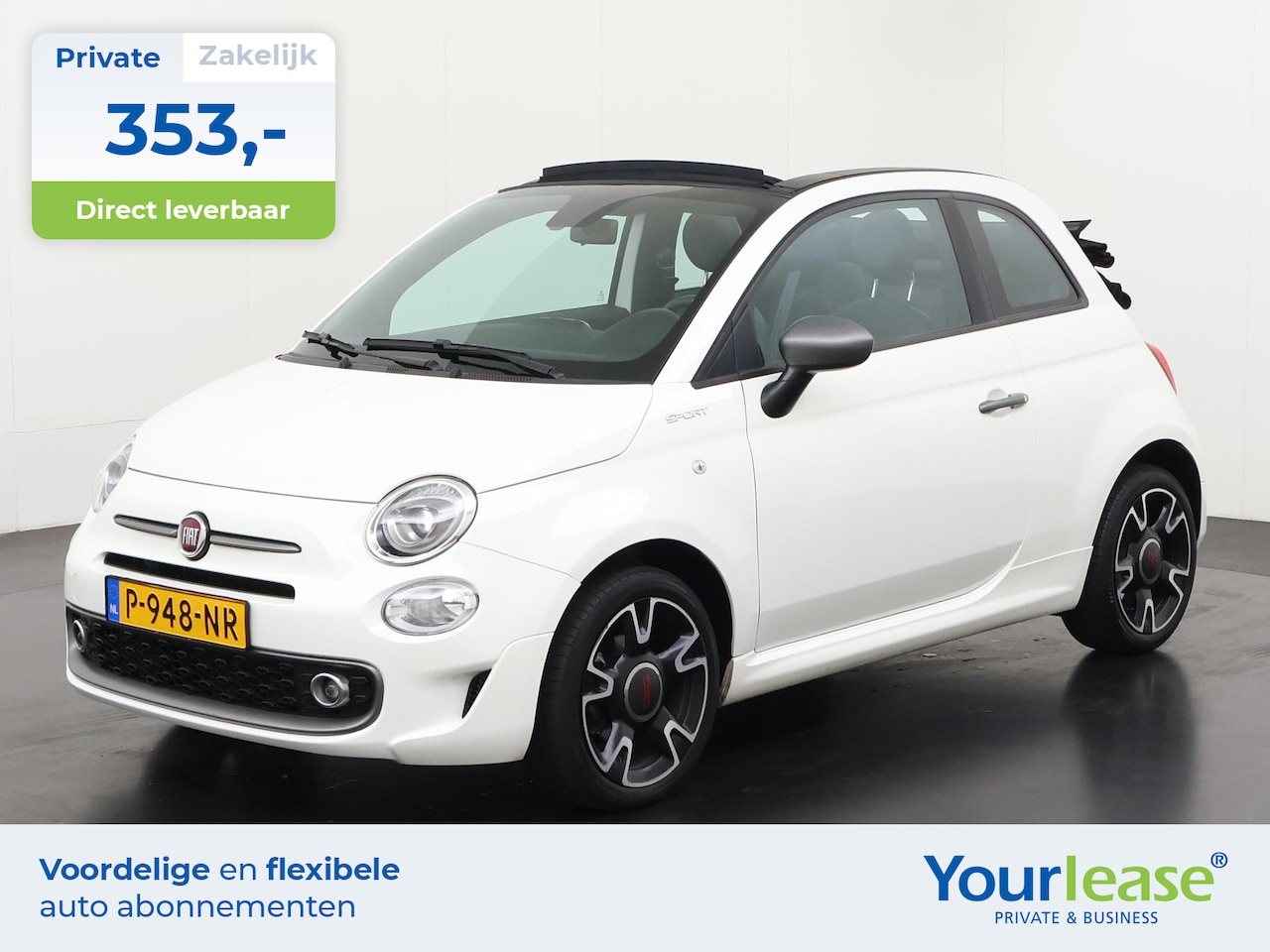 Fiat 500 C - 1.0 Hybrid Sport | All-in 353,- Private Lease | Direct uit voorraad - AutoWereld.nl