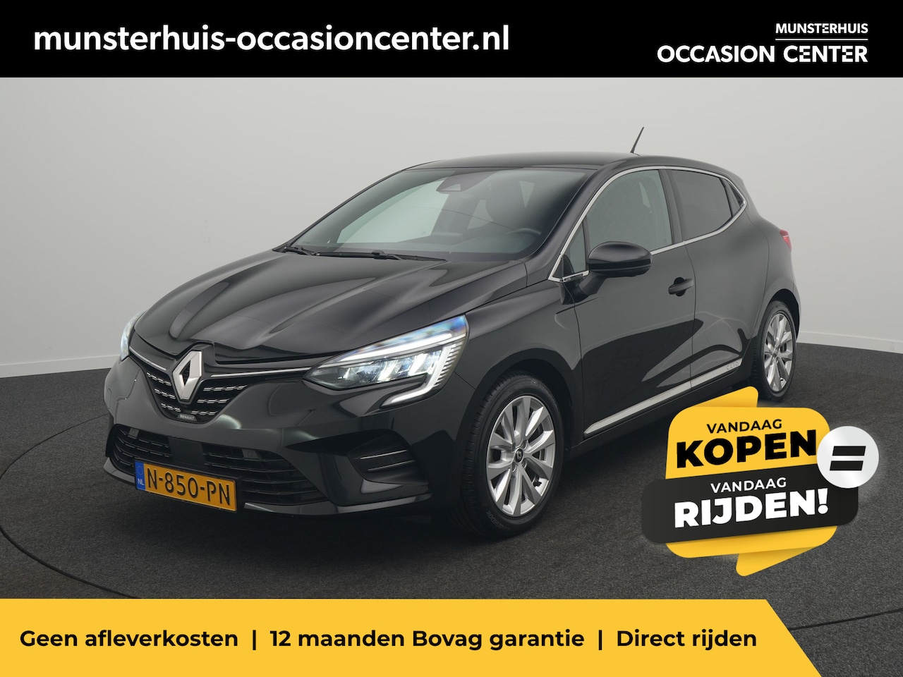 Renault Clio - 1.6 E-Tech Hybrid 140 Intens - RIJKLAARPRIJS - Stoel- en Stuurverwarming - 360-graden Came - AutoWereld.nl