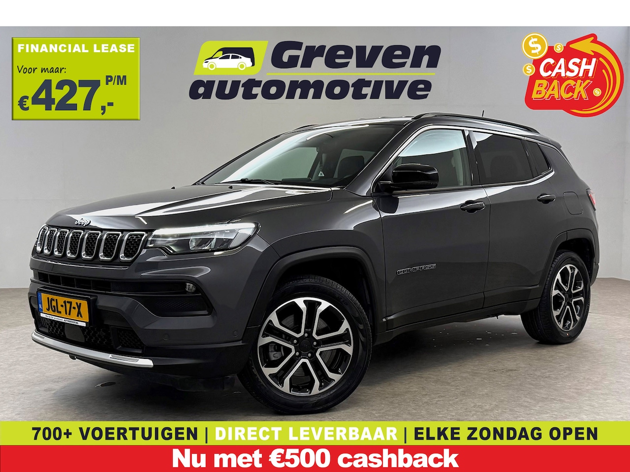 Jeep Compass - 4xe 190 Plug-in Hybrid Electric Limited | SOH: 85% | Virtual | LED | Carplay | Camera | Ad - AutoWereld.nl