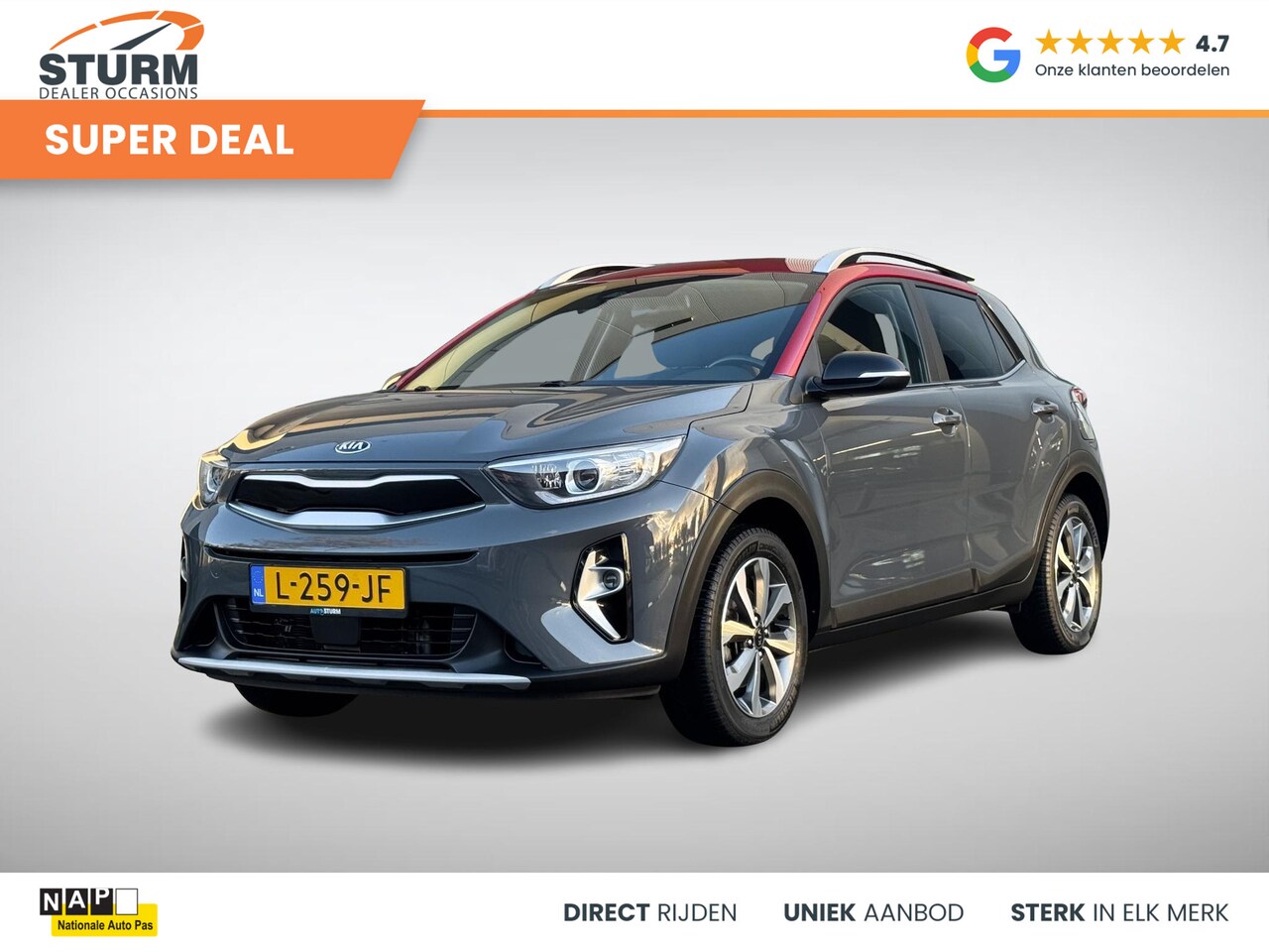 Kia Stonic - 1.0 T-GDi MHEV DynamicPlusLine NL-Auto incl. Afneembare Trekhaak! - AutoWereld.nl