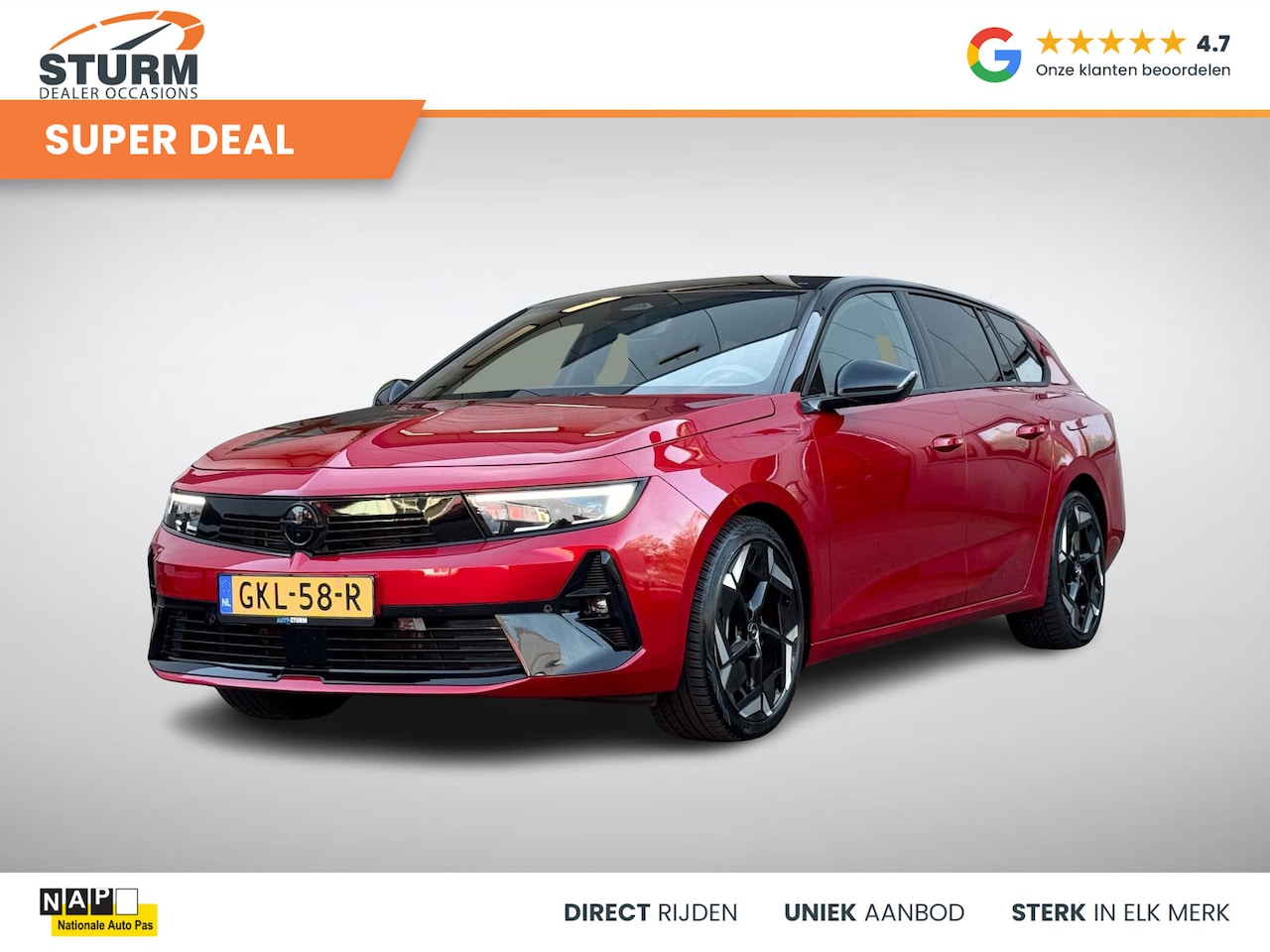 Opel Astra Sports Tourer - 1.6 Turbo Plug In Hybrid GSe Afneembare Trekhaak, NL-Auto! - AutoWereld.nl