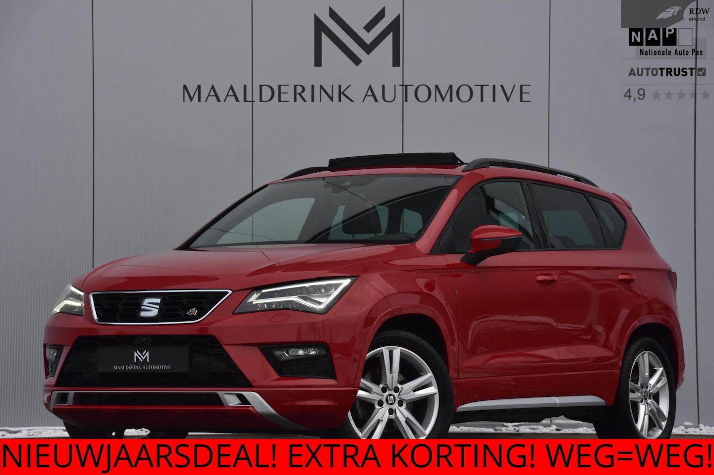 SEAT Ateca - 1.4 EcoTSI DSG FR 4DRIVE Panodak, 360Cam, Keyless, Stoelverwarming, Led - AutoWereld.nl