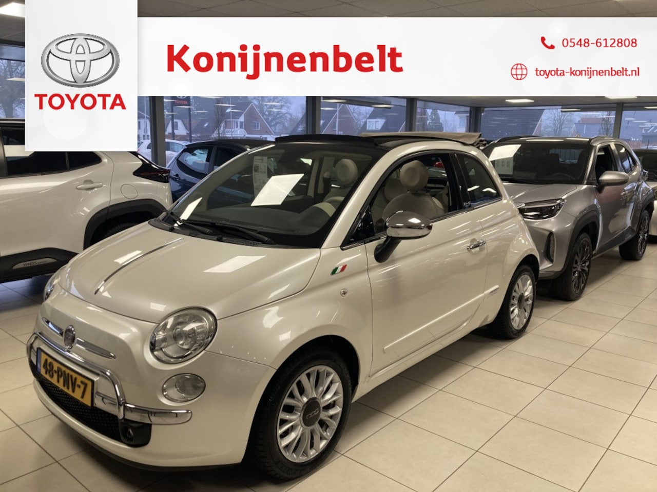 Fiat 500 - 0.9 TwinAir Lounge Cabrio Automaat | NL auto | Clima - AutoWereld.nl