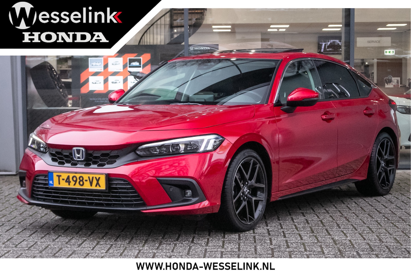 Honda Civic - 2.0 e:HEV Advance - Opendak | Leder | Bose | 1e Eig | Dealer ond. - AutoWereld.nl
