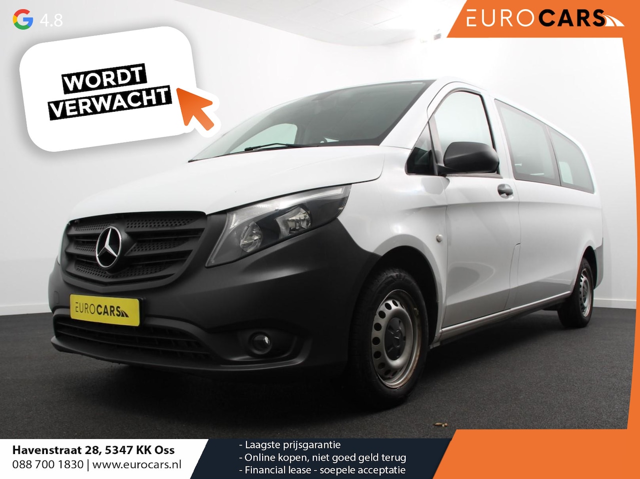 Mercedes-Benz Vito Tourer - 114 CDI Automaat Pro Extra Lang incl. BTW en BPM 8 persoons Navigatie Airco Cruise Control - AutoWereld.nl