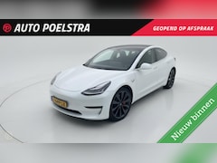 Tesla Model 3 - Performance AWD 75 kWh 462 PK Panoramadak 20" Zwart leder