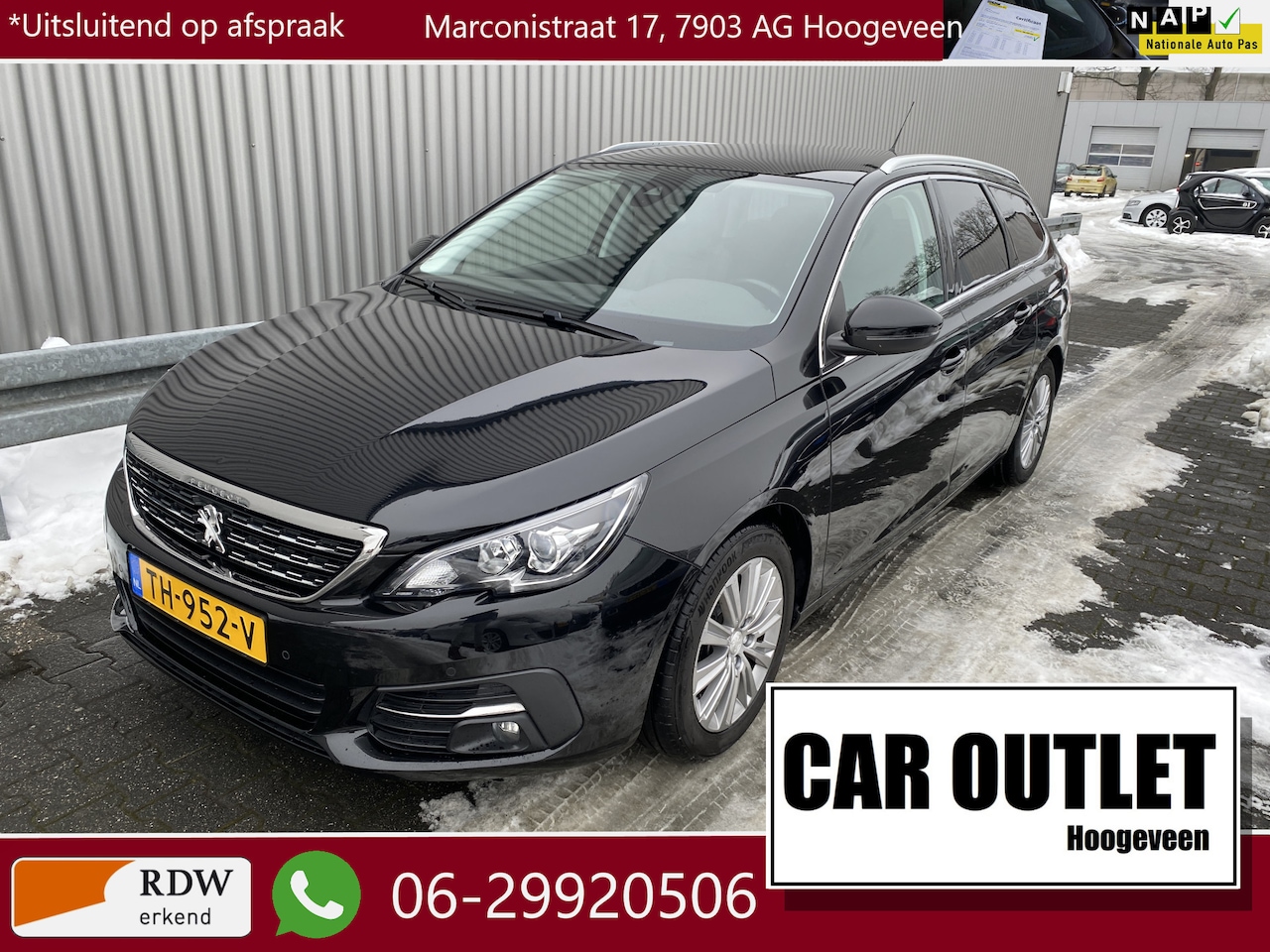 Peugeot 308 SW - 1.2 PureTech Blue Lease Premium Leer, Clima, CC, Navi, Pano, PDC & Cam, LM, nw. APK – Inru - AutoWereld.nl