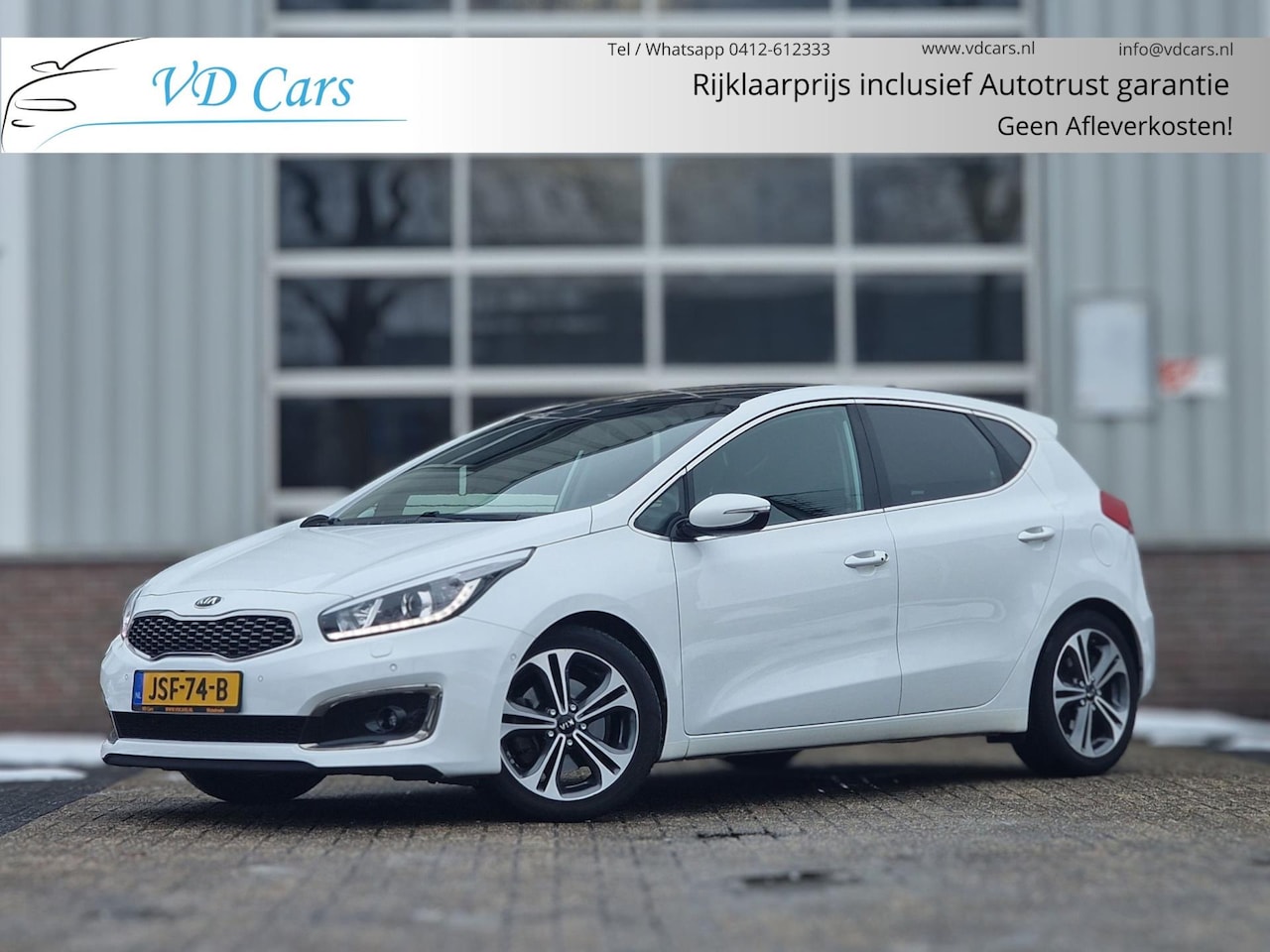 Kia Cee'd - 1.6 GDI DynamicLine AUTOMAAT*Vol opties*Geheugenstoel*Navigatie*Leder*Panodak*Camera*PDC*C - AutoWereld.nl