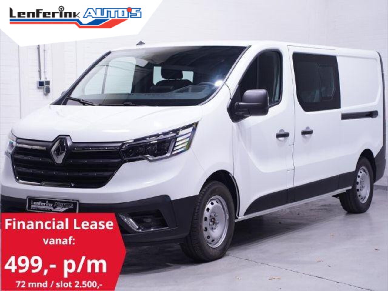 Renault Trafic - 2.0 DCi 170 pk L2 Dubbel Cabine Aut. BPM vrij Navi 2x Schuifdeur, LED Koplampen, PDC achte - AutoWereld.nl