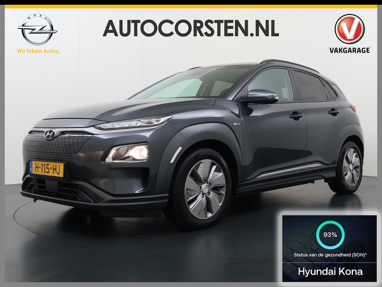 Hyundai Kona Electric - EV 64kWh Fase 3 Warmtepomp Adap.Cruise Camera Navi Ecc Apple Carplay Android Auto Pdc Krel - AutoWereld.nl