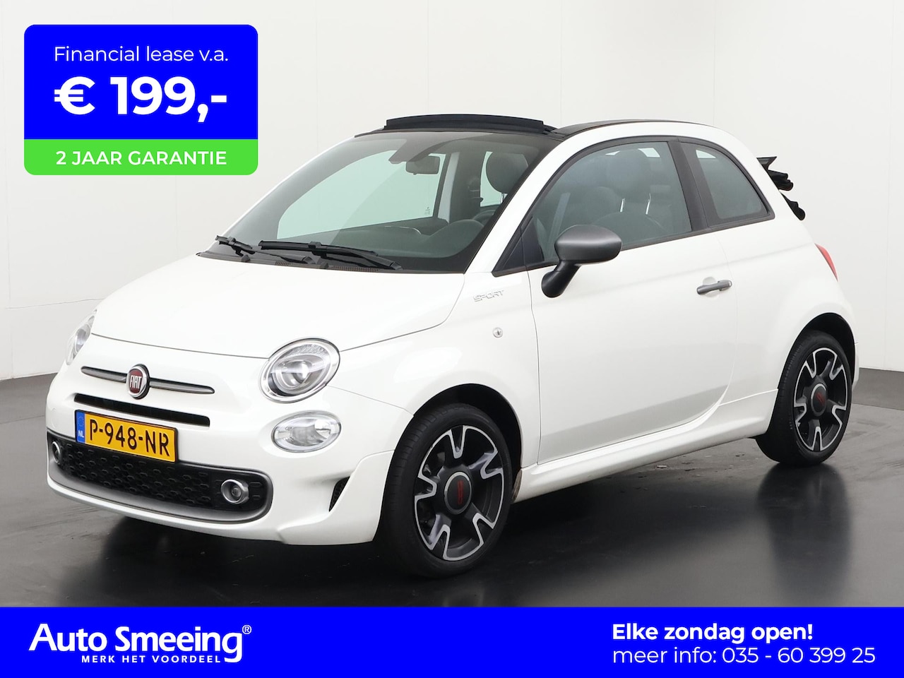 Fiat 500 C - 1.0 Hybrid Sport | Parkeersensor | 12 mnd Garantie | Zondag Open! - AutoWereld.nl
