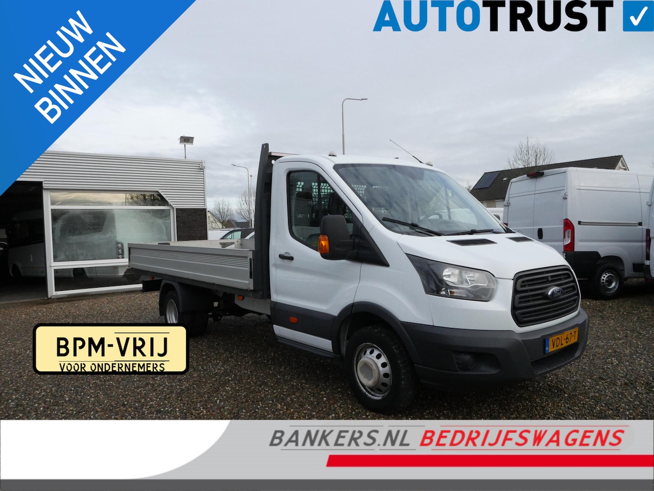 Ford Transit - 2.0 TDCI 130PK, L4, Airco, Dubbel lucht, Pickup, Laadbak L*B*H = 420 * 210 * 40 - AutoWereld.nl