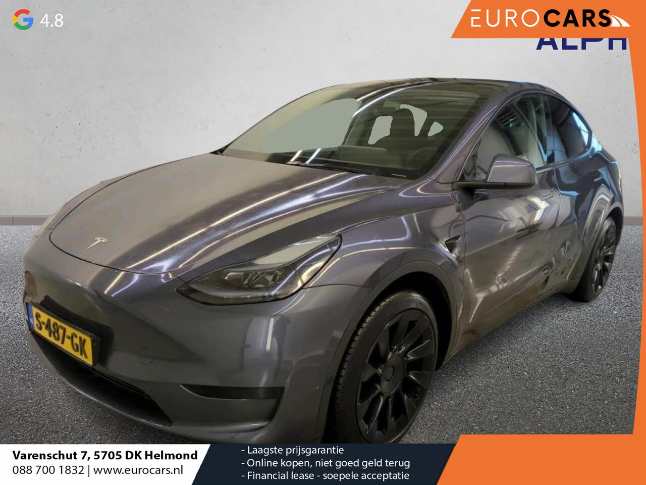 Tesla Model Y - RWD 58 kWh Panoramadak Navigatie Camera Parkeersensoren Adaptive Cruise Control Elektrisch - AutoWereld.nl