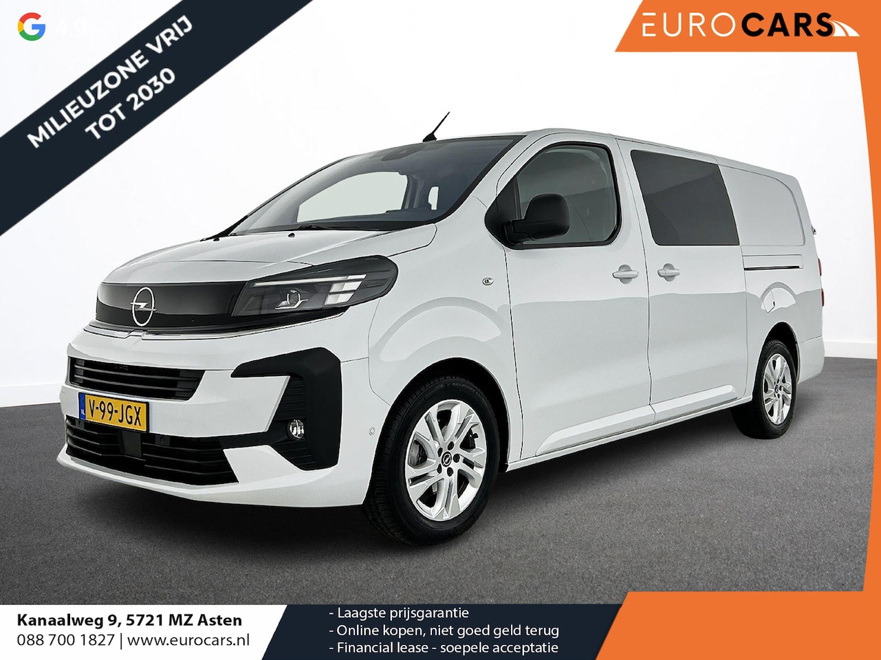 Opel Vivaro - 2.0 Diesel 180 S&S L3 Automaat Dubbele Cabine 2 schuifdeuren Android Auto/Apple CarPlay Na - AutoWereld.nl
