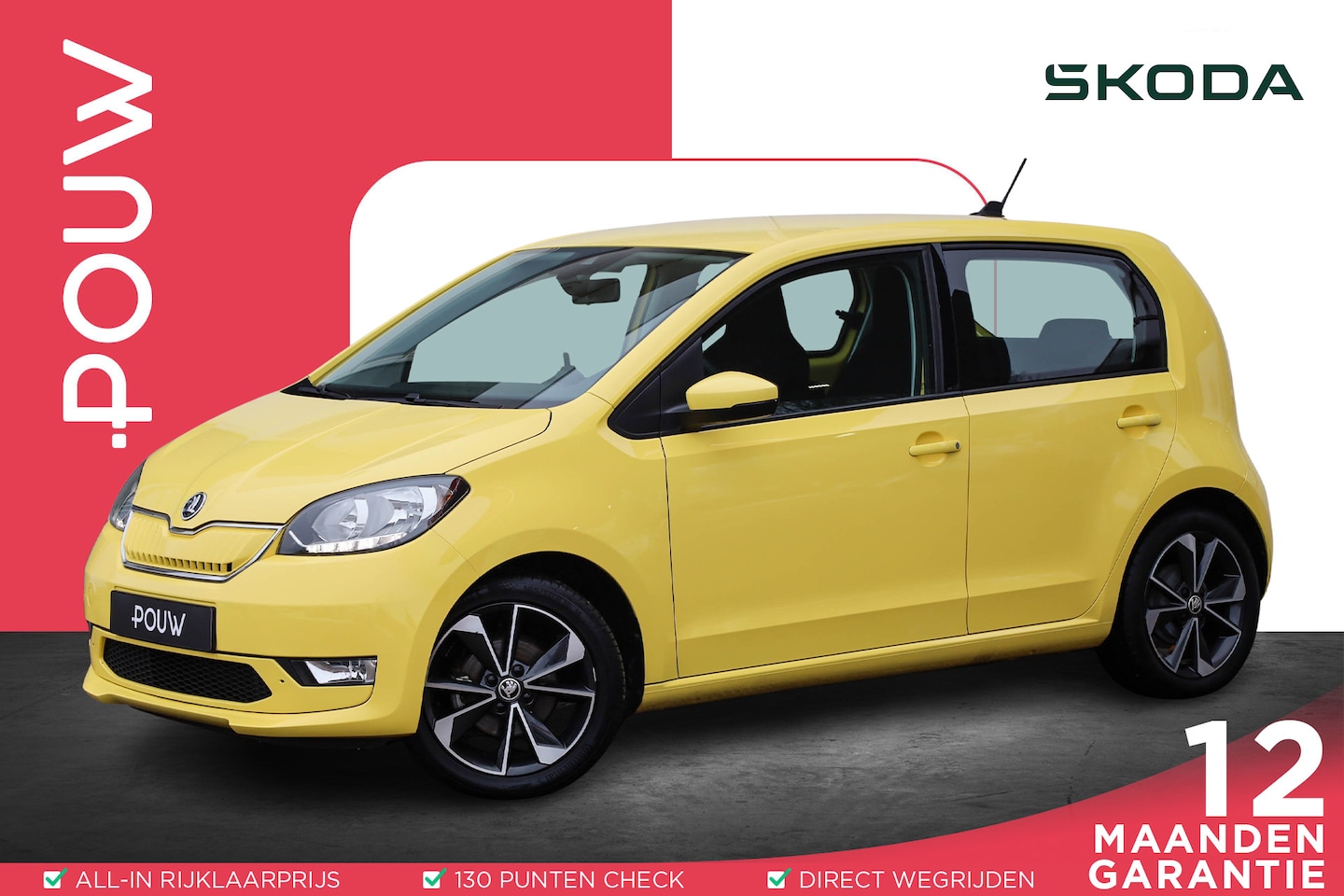 Skoda Citigo e-iV - 83pk Style | Stoelverwarming | Voorruitverwarming | Cruise Control - AutoWereld.nl