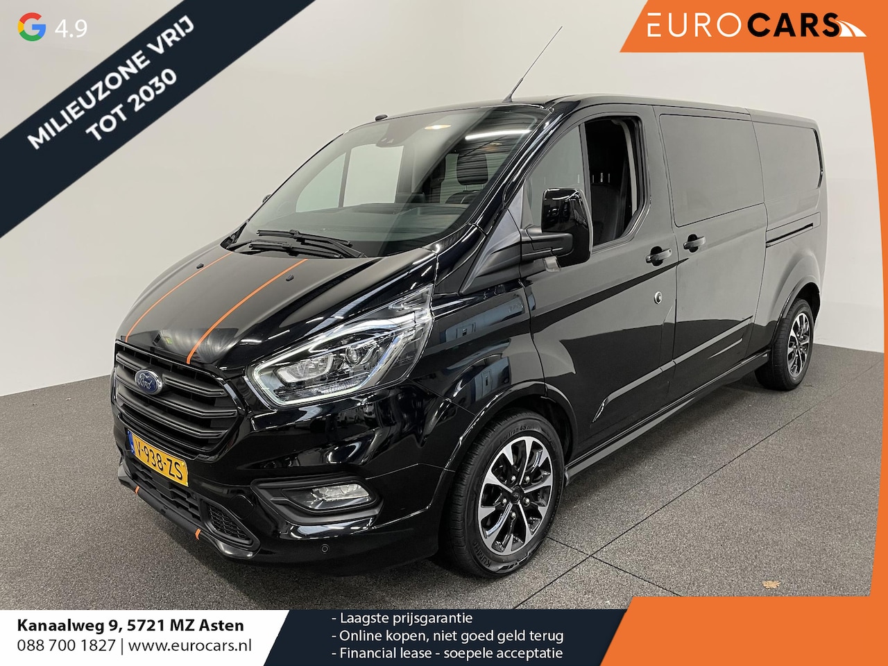 Ford Transit Custom - 2.0 TDCI L2H1 Limited Sport Dubbele Cabine Airco Cruise Control Navi Trekhaak 2x schuifdeu - AutoWereld.nl