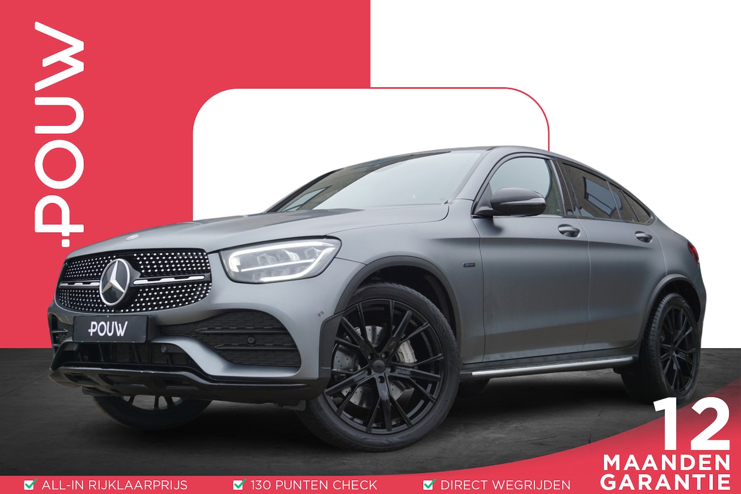 Mercedes-Benz GLC-klasse Coupé - 300e 4MATIC Business Solution AMG | Mat Grijs | Trekhaak Wegklapbaar | Stoelverwarming | E - AutoWereld.nl