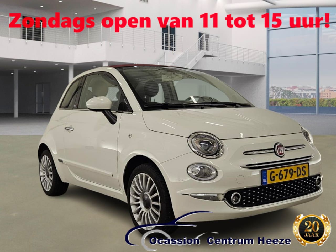 Fiat 500 C - 1.2 AUTOMAAT! Lm Velgen! Airco! APK 6-2027! Zondag OPEN! - AutoWereld.nl