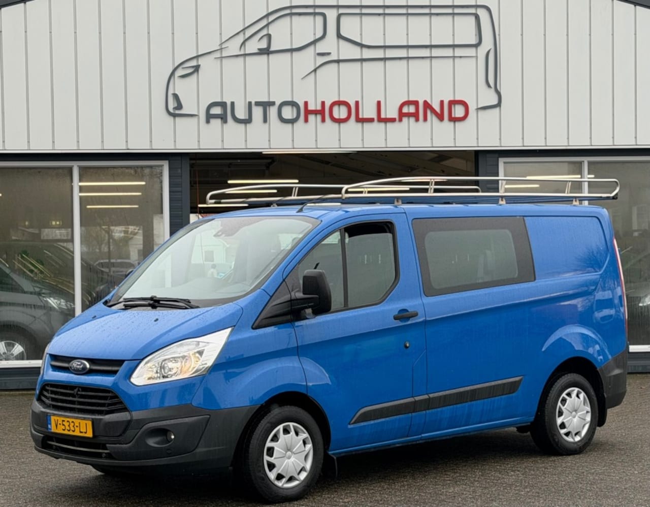 Ford Transit Custom - 2.0 TDCI 77KW 105PK DC DUBBELE CABINE EURO 6 AIRCO/ CRUISE CONTROL/ RVS IMPERIAAL/ TREKHAA - AutoWereld.nl