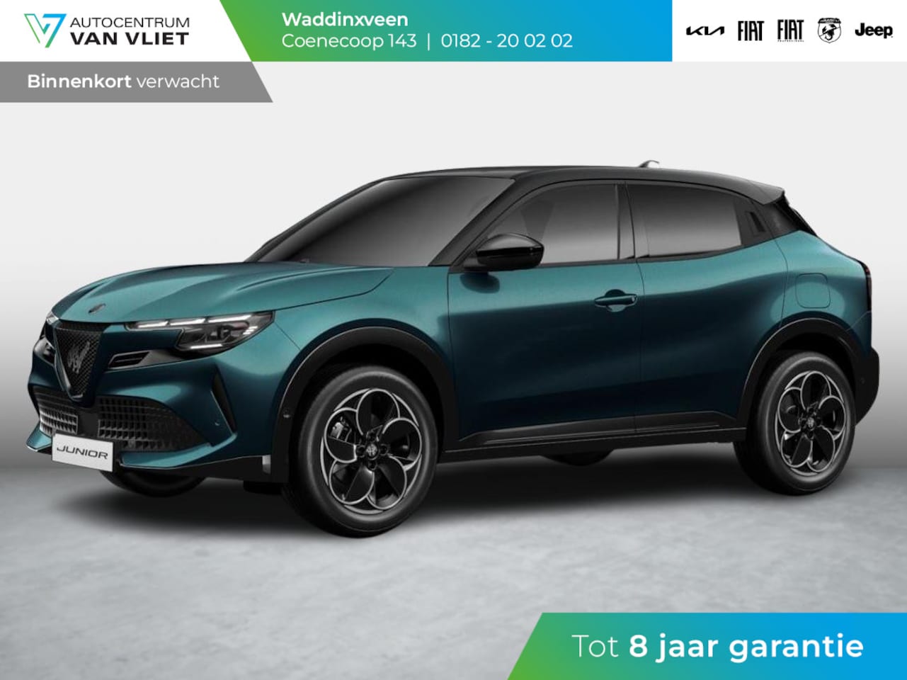 Alfa Romeo Junior - 1.2 Turbo Hybrid Ibrida Q4 Ti | Pack Tech | 18" Petali | Navigli Blue - AutoWereld.nl