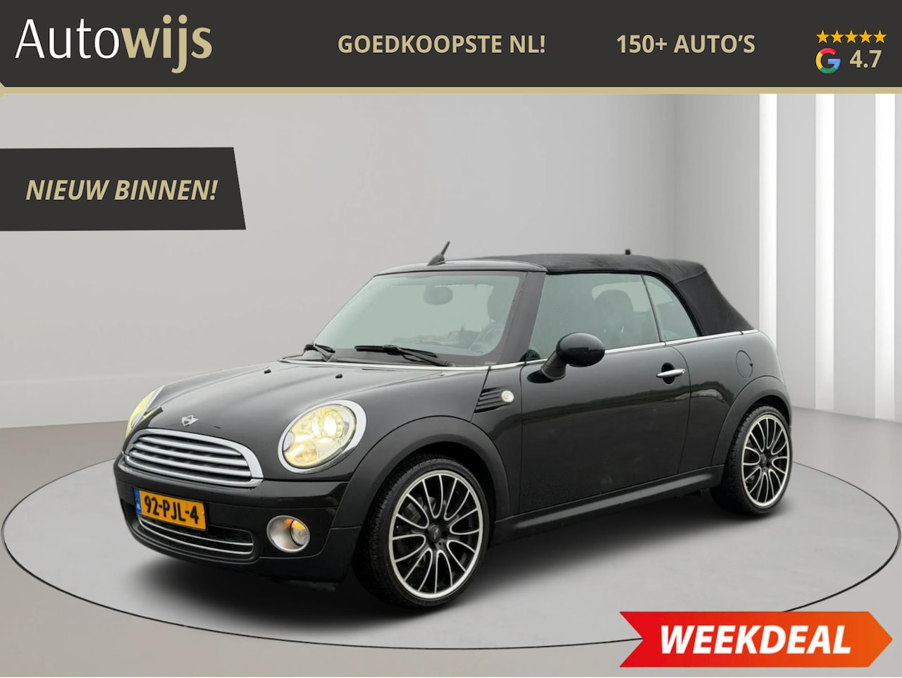 MINI Cabrio - Mini 1.6 Cooper Chili|XENON|120PK|LEDER|NAVI|LM-VELG - AutoWereld.nl