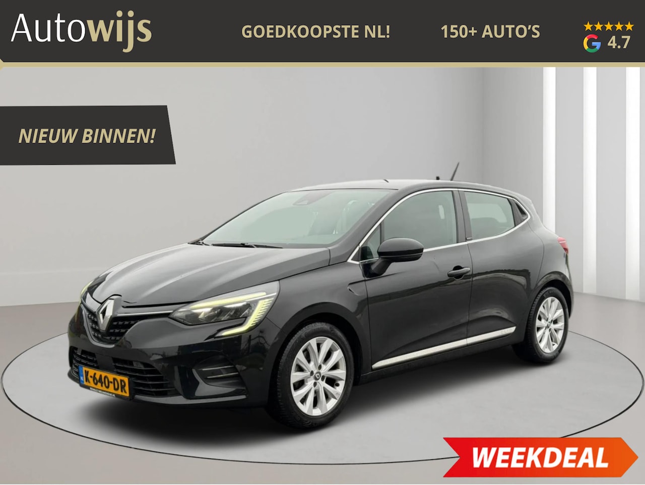 Renault Clio - 1.6 E-Tech Hybrid 140 Intens|AUT|CAMERA|LED|CLIMA|DIGIDASH - AutoWereld.nl